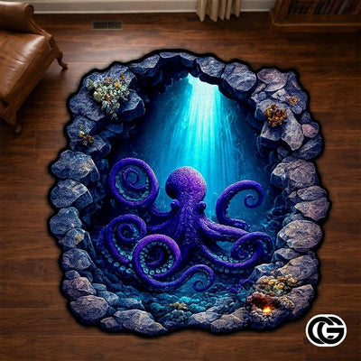 Personalized Octopus Welcome Mat with Custom Name and Tentacles