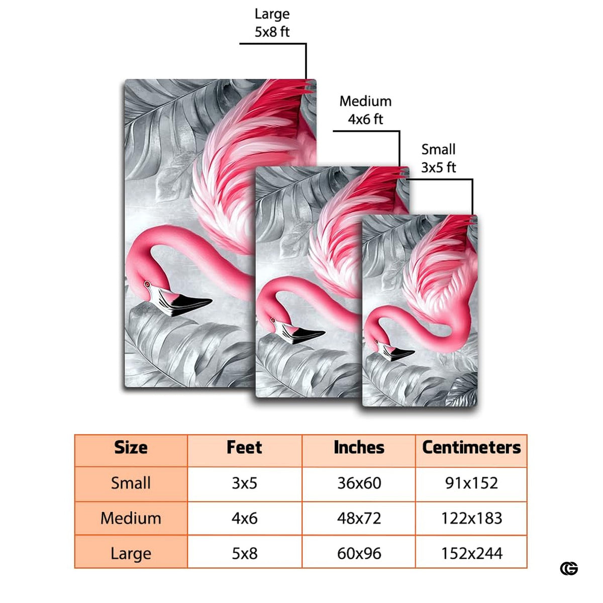 Soft low-pile microfiber fabric and foam cushioning detail of flamingo palm rug - image 3 of 7