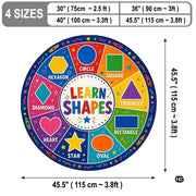 Wheel of Feelings and Emotions Round Rug, Educational Mental Health Rug for Classroom, Educational Animal Shape School Mat, Back to School Gift (Shape)