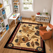 Classroom area rug styled beside a reading table and children's room bookshelves. - thumbnail image 4 of 8