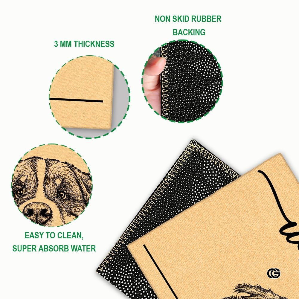 Personalized Pet Dog Welcome Door Mat with Photo and Name (A02)