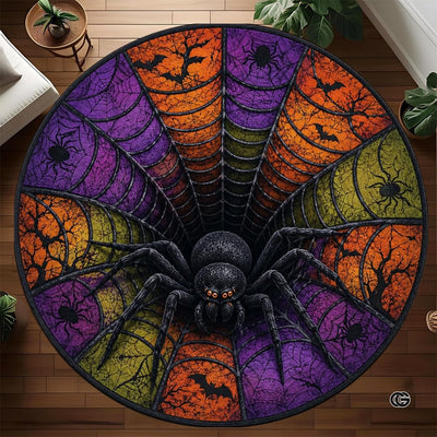 Personalized Halloween 3D Optical Illusion Ghost Round Rug (A11)