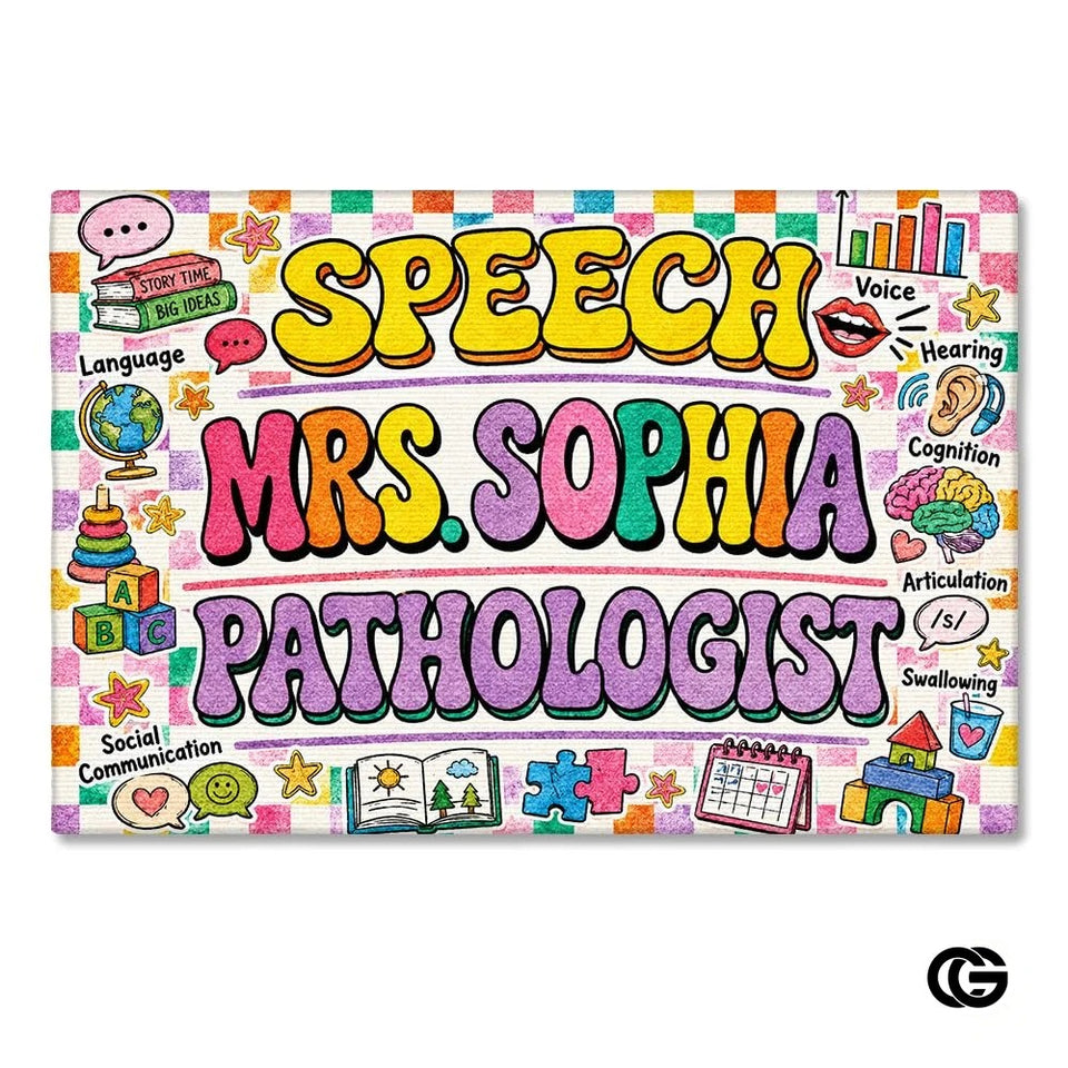 Custom Composition Notebook Doormat with Teacher Name for Classroom