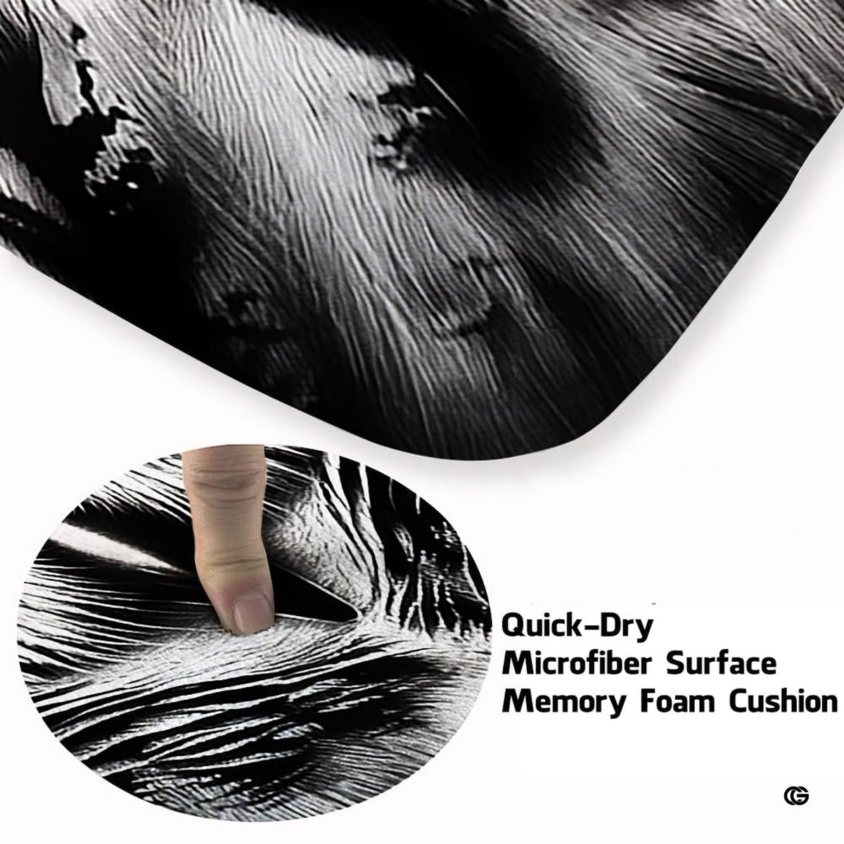 Soft low-pile microfiber surface texture on nocturnal horned owl rug - image 3 of 8