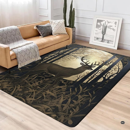 Woodland floor mats showing delicate bare branches against a midnight black background. - thumbnail image 4 of 7