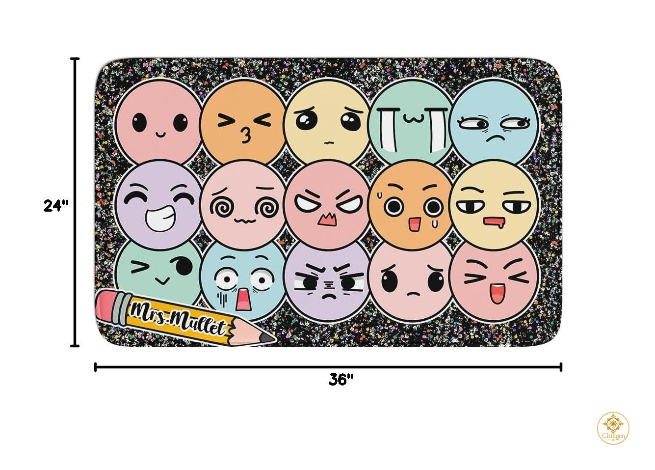 Custom Composition Notebook Rug for Classroom and Kids