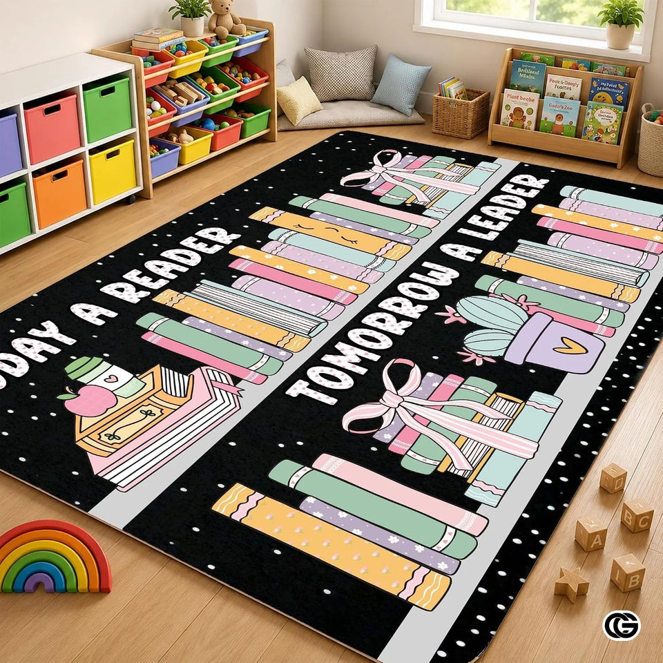 Custom Classroom Library Welcome Mat for Kids and Teachers