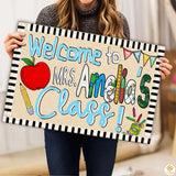 Custom Classroom Welcome Mat for Teachers and Students