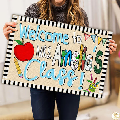 Custom Classroom Welcome Mat for Teachers and Students