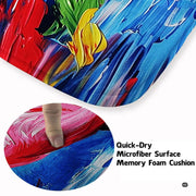 Infographic illustrating anti-slip backing, stain resistance, and kid-friendly plush microfiber - thumbnail image 4 of 7