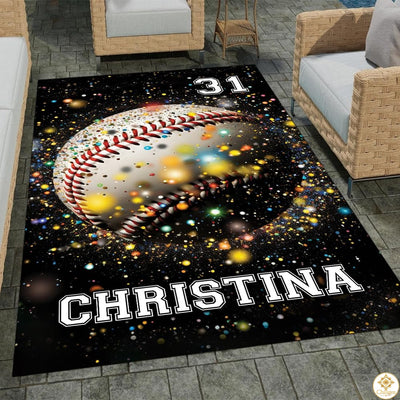 Baseball Area Rug