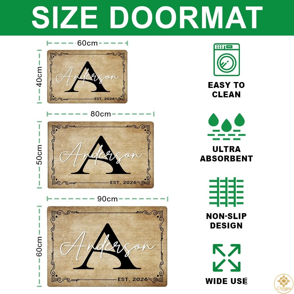 Custom Monogram Doormat – Style 355