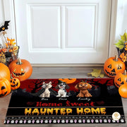 Custom Halloween Dog Doormat with Pumpkin and Bat - Style #3