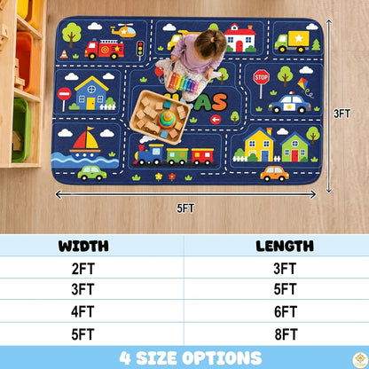 Custom Road Map Area Rug