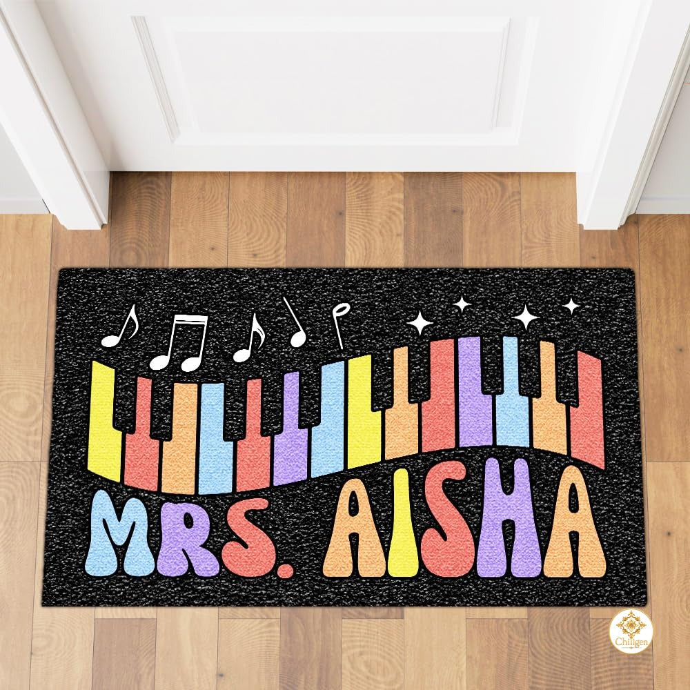 Personalized Teacher Doormat for Classroom and Back to School