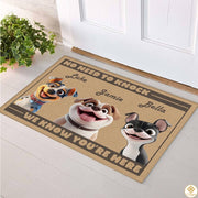 Personalized Dog Doormat with Custom Photo and Name