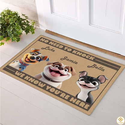 Personalized Dog Doormat with Custom Photo and Name
