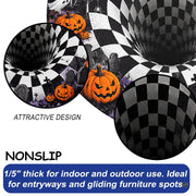 Custom Halloween 3D Optical Illusion Round Rug Skeleton Horror Area Rug (1, #10)