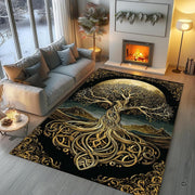 Interior styling featuring an Irish tree life area rug anchoring a stylish reading corner. - thumbnail image 7 of 8