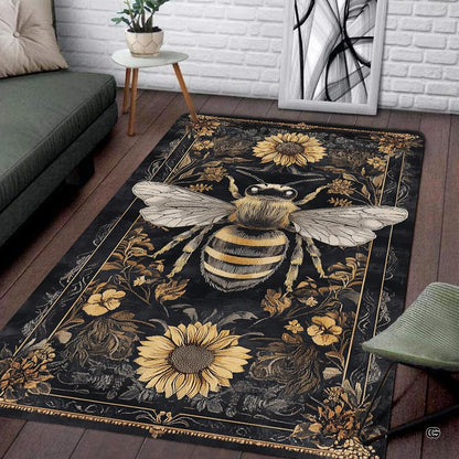 Close-up view of the soft microfiber surface and detailed golden bee illustration - thumbnail image 3 of 8