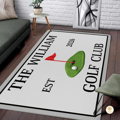 Custom Golf Area Rug with Non Slip Backing and Low Pile - Style 11