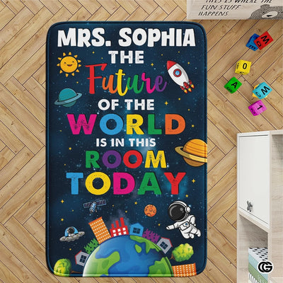 Personalized Composition Notebook Welcome Doormat with Teacher Name