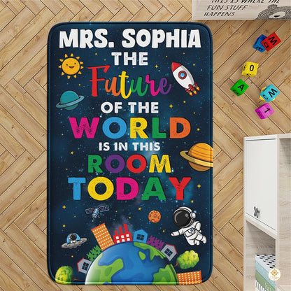 Personalized Composition Notebook Welcome Doormat with Teacher Name