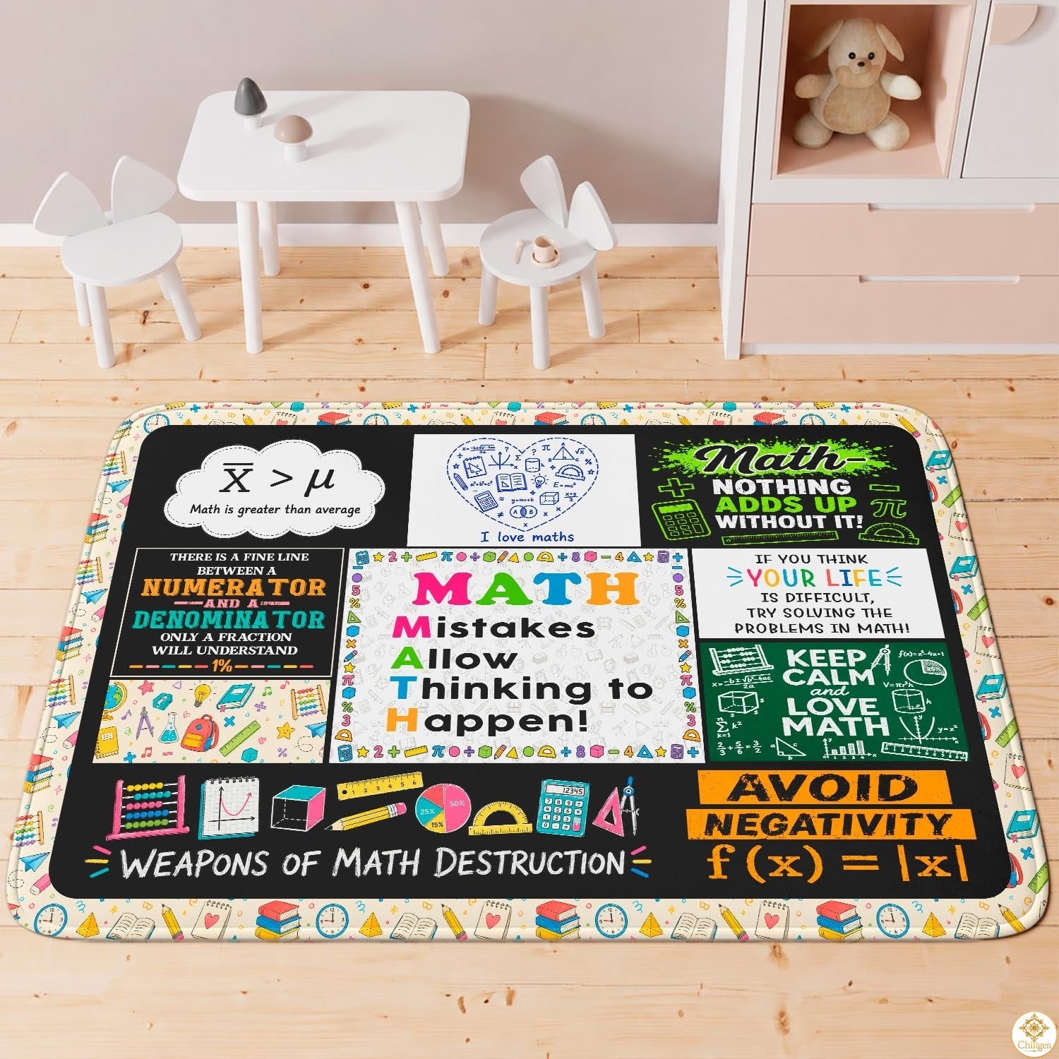 Custom Math Area Rug