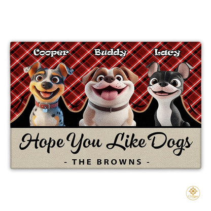 Personalized Dog Welcome Mat with Custom Pet Name