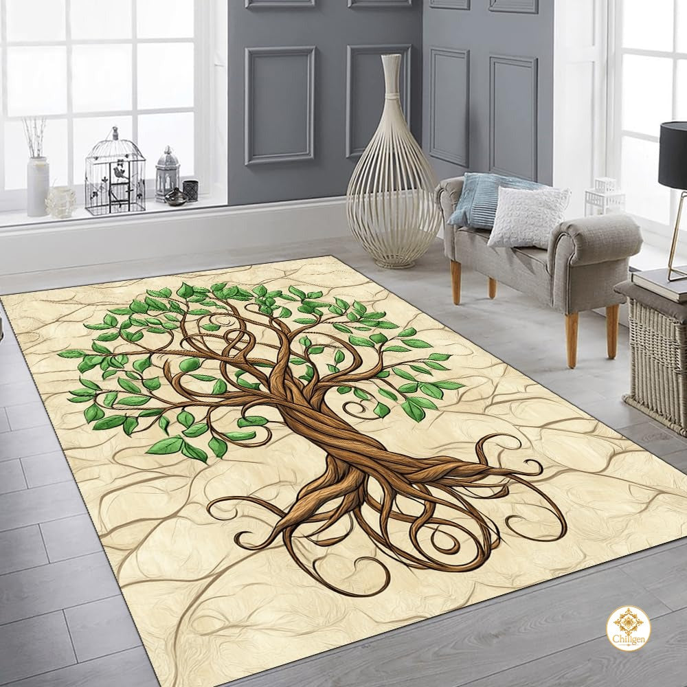 Custom Celtic Tree of Life Rug for Living Room and Bedroom - Tree-ds08
