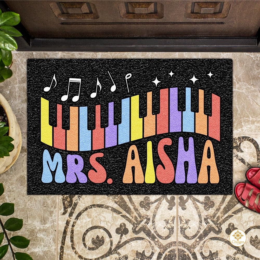 Personalized Teacher Doormat for Classroom and Back to School