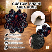 Custom Octopus Welcome Mat with Sea Monster Design