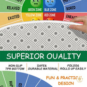 Custom Feelings Wheel Welcome Mat for Classroom and Office