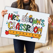 Personalized Teacher Welcome Mat for Classroom and School Decor