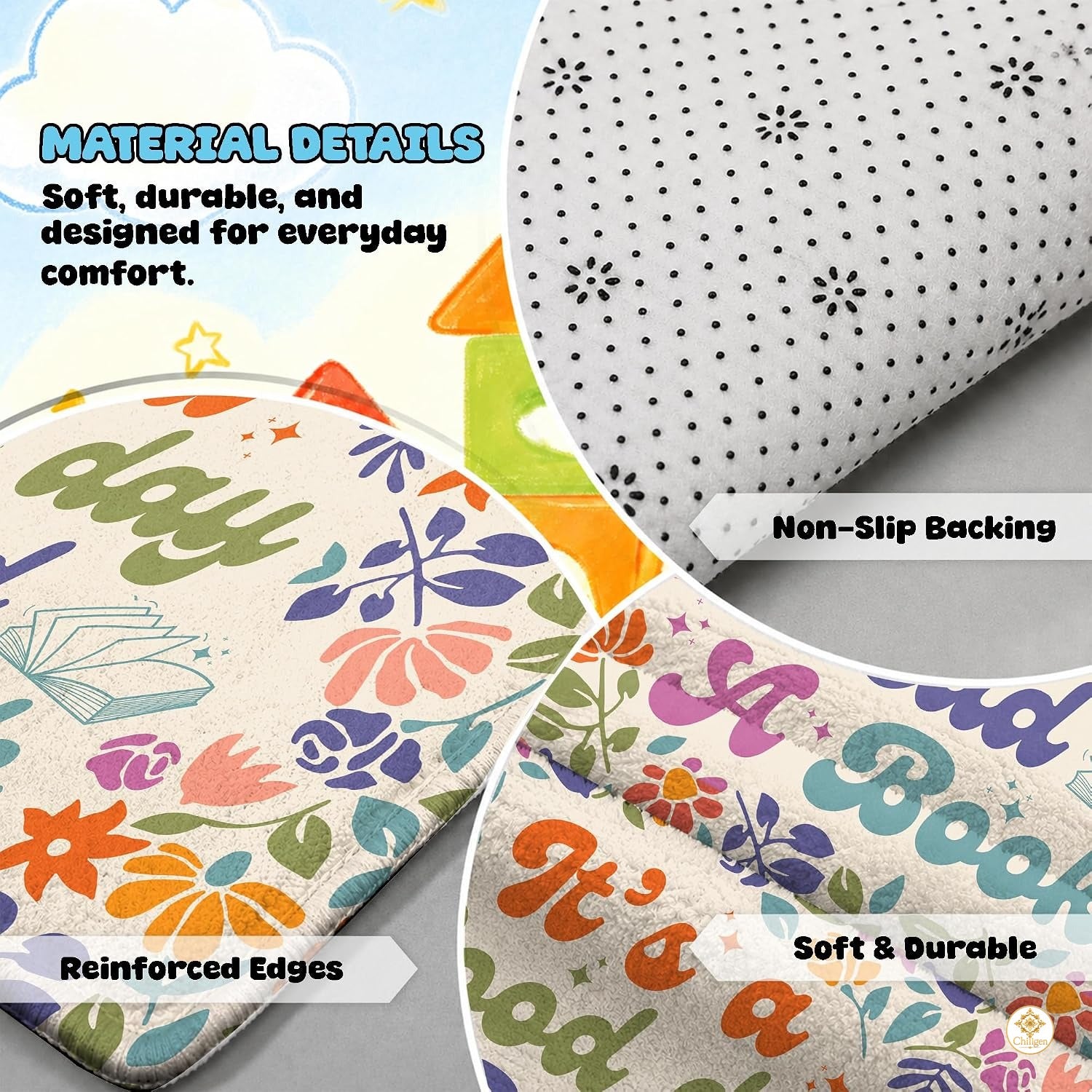 Custom Book Rug for Classroom and Reading Nooks - A Good Day To...