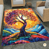 Custom Tree of Life Doormat with Celtic Pattern and Non Slip Backing - Tree-ds01