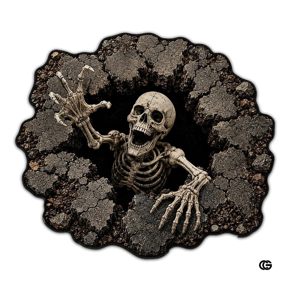 Personalized Halloween 3D Optical Illusion Shaped Rug (A03)