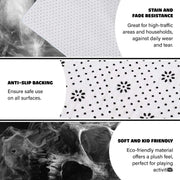 Visual proportion guide illustrating small 3x5, medium 4x6, and large 5x8 area rug dimensions - thumbnail image 4 of 8