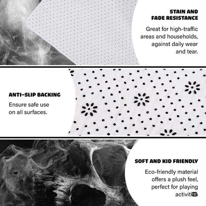 Visual proportion guide illustrating small 3x5, medium 4x6, and large 5x8 area rug dimensions - thumbnail image 4 of 8