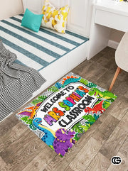 Personalized Welcome Doormat with Teacher Name and Notebook Pattern - Class-08