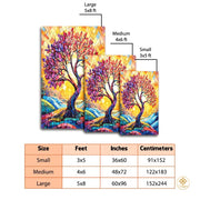 Custom Tree of Life Doormat with Celtic Pattern and Non Slip Backing - Tree-ds01