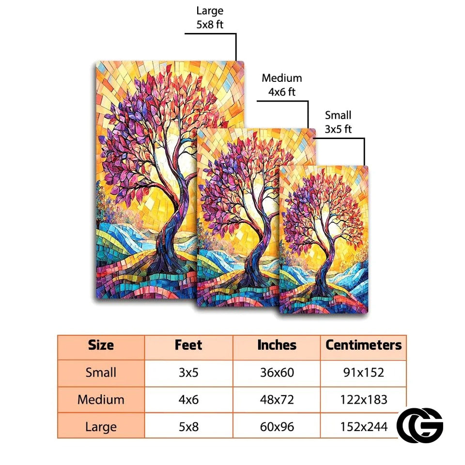 Custom Tree of Life Doormat with Celtic Pattern and Non Slip Backing - Tree-ds01