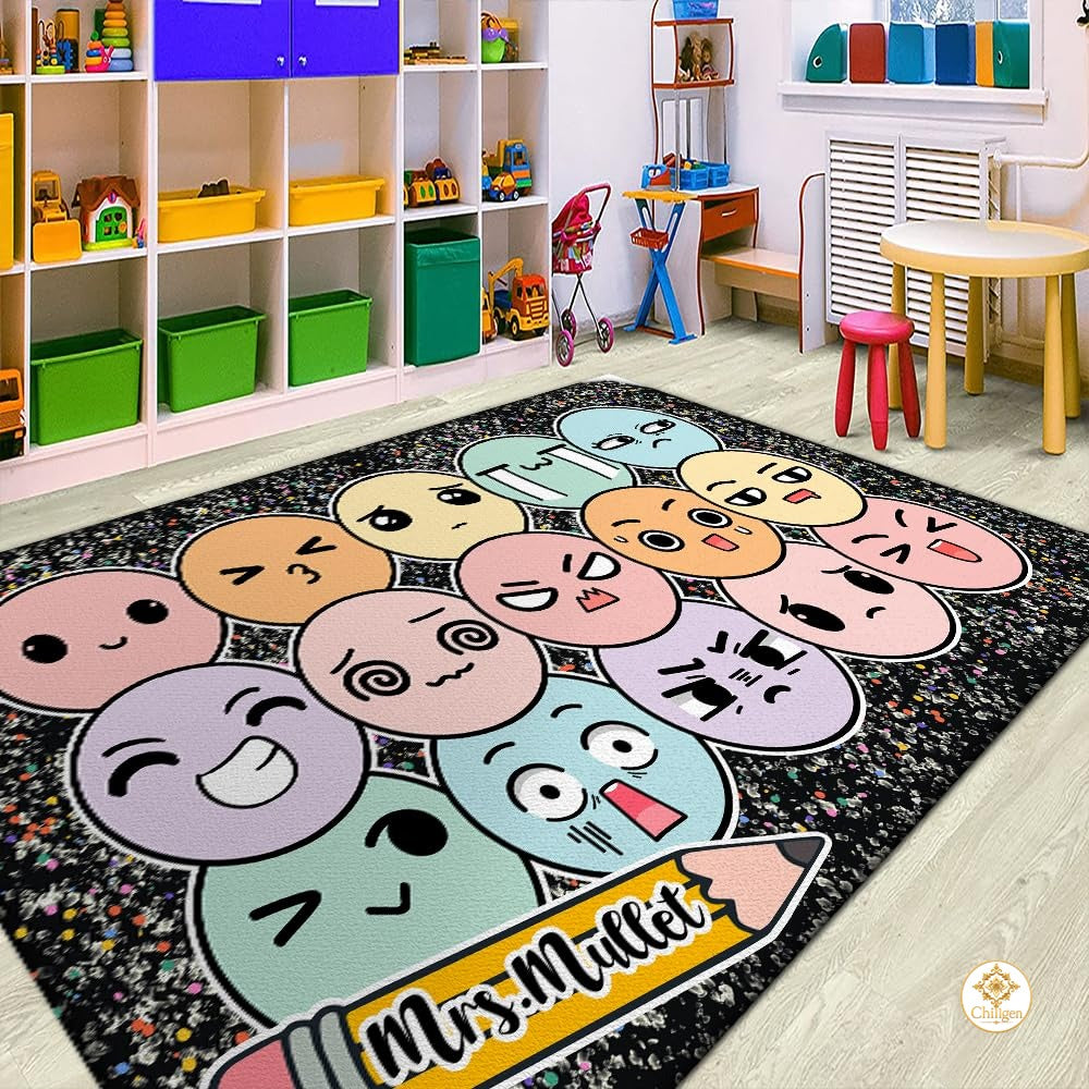 Custom Composition Notebook Rug for Classroom and Kids