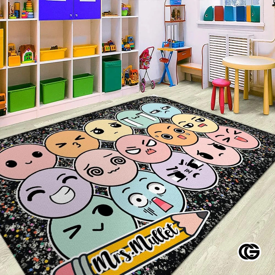 Custom Composition Notebook Rug for Classroom and Kids