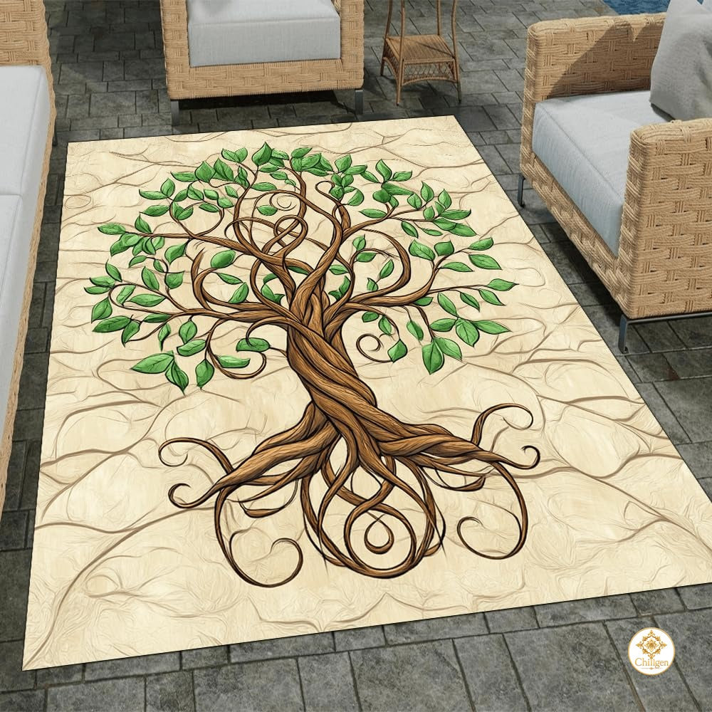 Custom Celtic Tree of Life Rug for Living Room and Bedroom - Tree-ds08