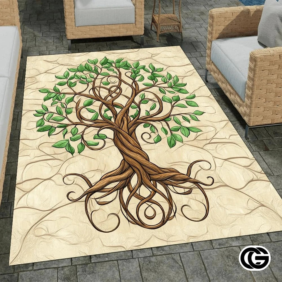 Custom Celtic Tree of Life Rug for Living Room and Bedroom - Tree-ds08
