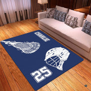 Color variation options including navy blue, black, teal, and red athletic rugs - thumbnail image 9 of 9