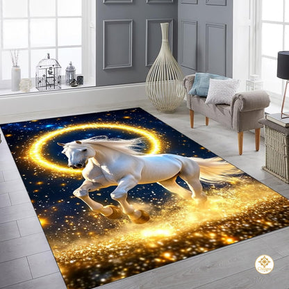 Custom Western Running Horse Doormat with Non Slip Backing - Horse-ds28