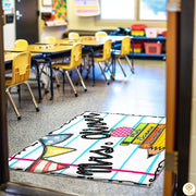 Custom Classroom Welcome Mat with Teacher Name and Non Slip Backing