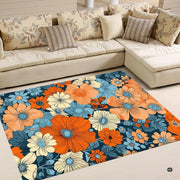 Dimension chart displaying size options for retro floral daisy area rug. - thumbnail image 2 of 5